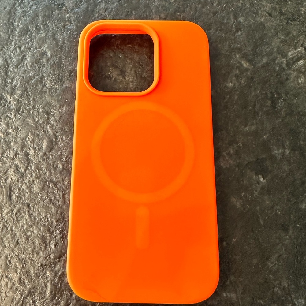 Neon Orange iPhone 14 Pro MagSafe case by Felony